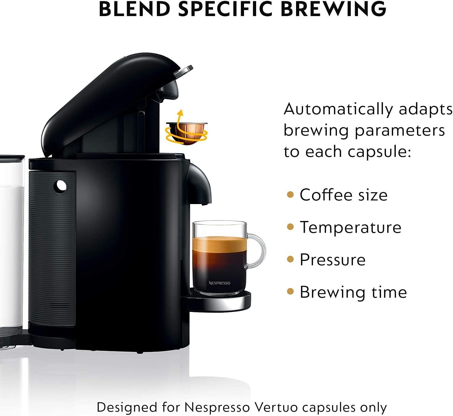 imageBreville Nespresso VertuoPlus Coffee and Espresso Machine by BrevilleGreyBlack