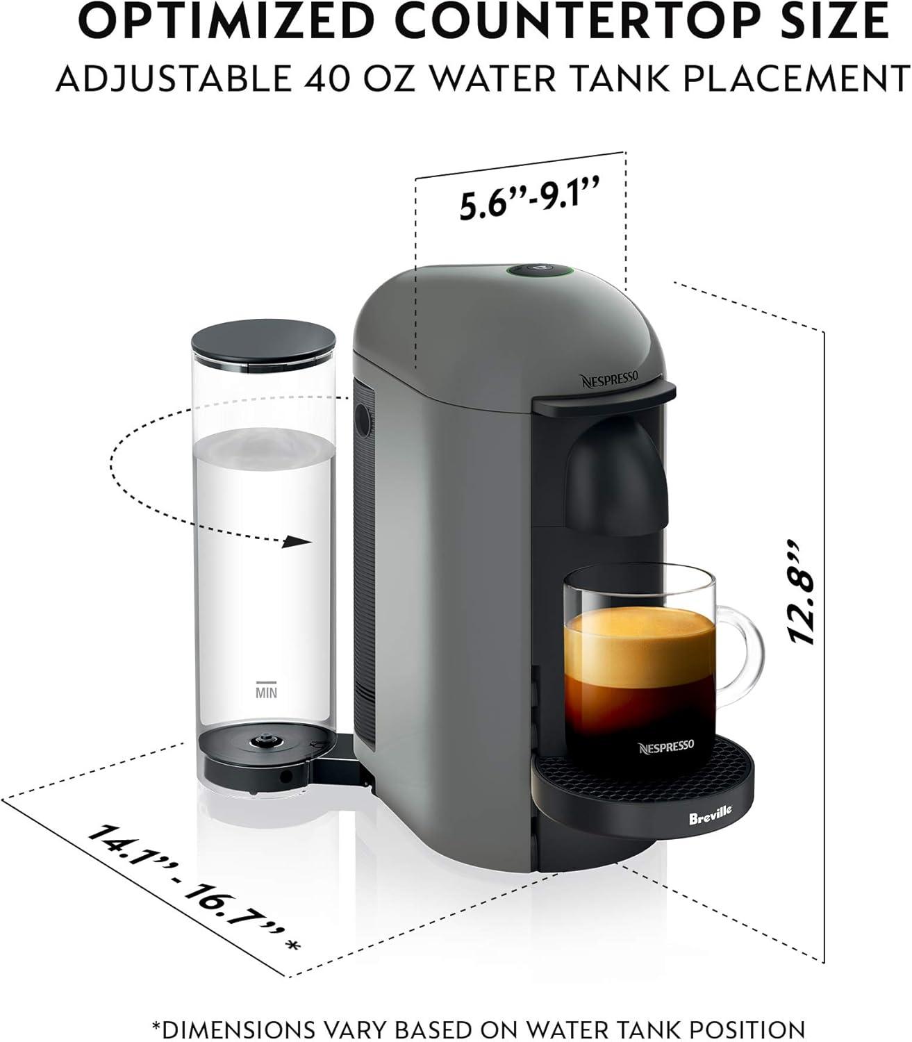 imageBreville Nespresso VertuoPlus Coffee and Espresso Machine by BrevilleGreyGrey