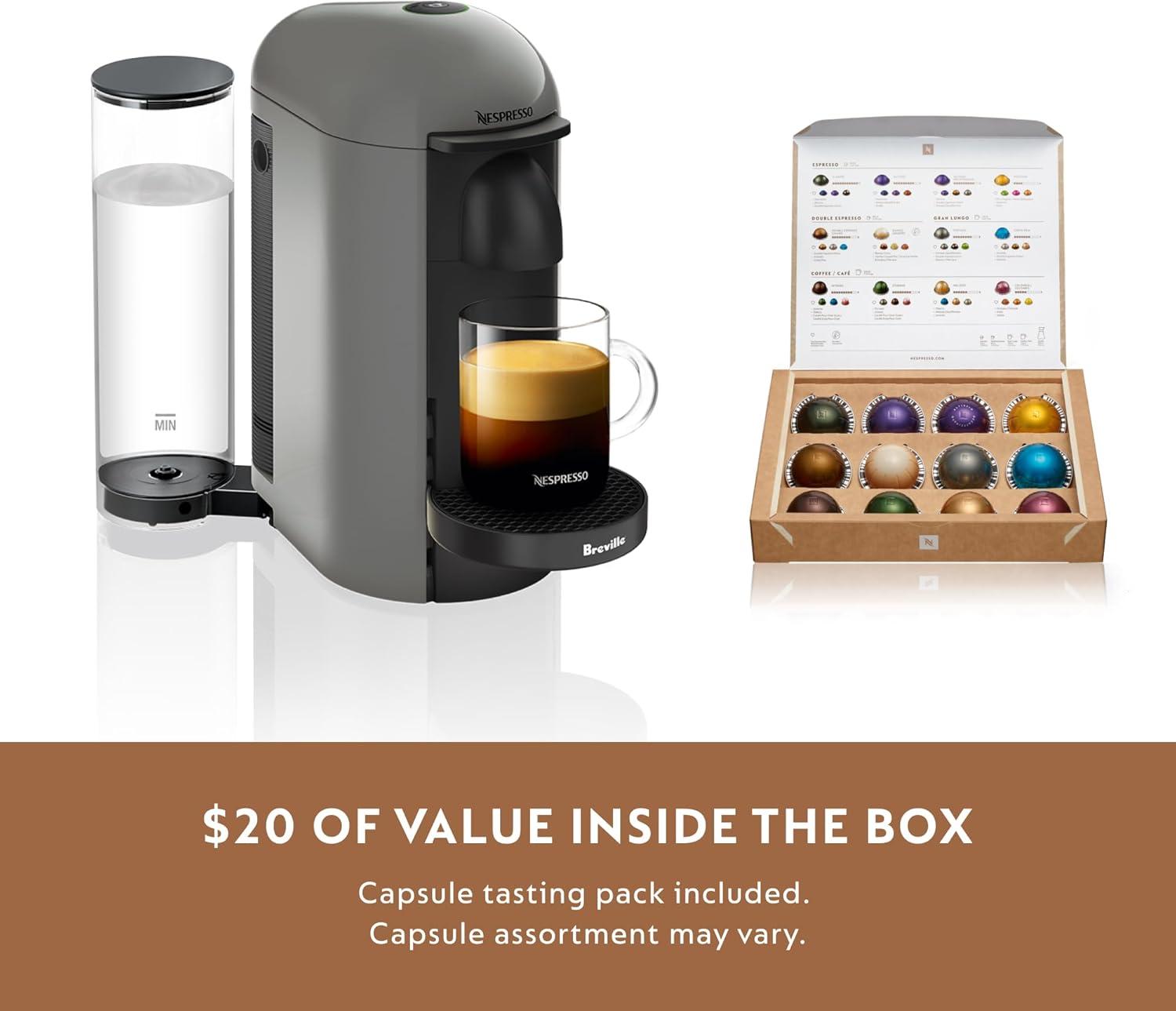 imageBreville Nespresso VertuoPlus Coffee and Espresso Machine by BrevilleGreyGrey