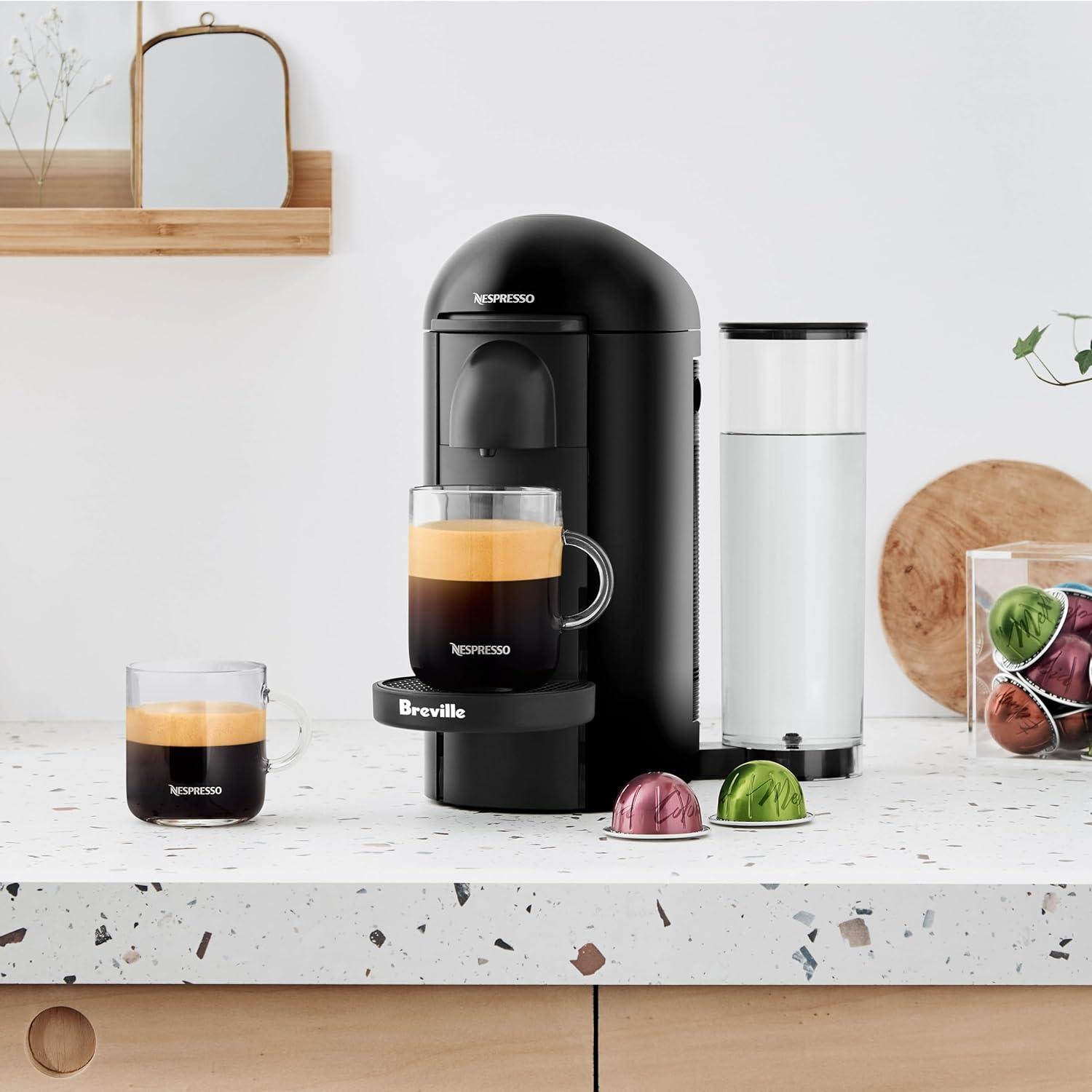 imageBreville Nespresso VertuoPlus Coffee and Espresso Machine by BrevilleGreyInk Black