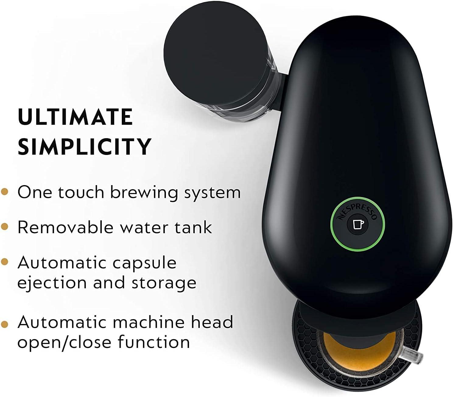 imageBreville Nespresso VertuoPlus Coffee and Espresso Machine by BrevilleGreyInk Black