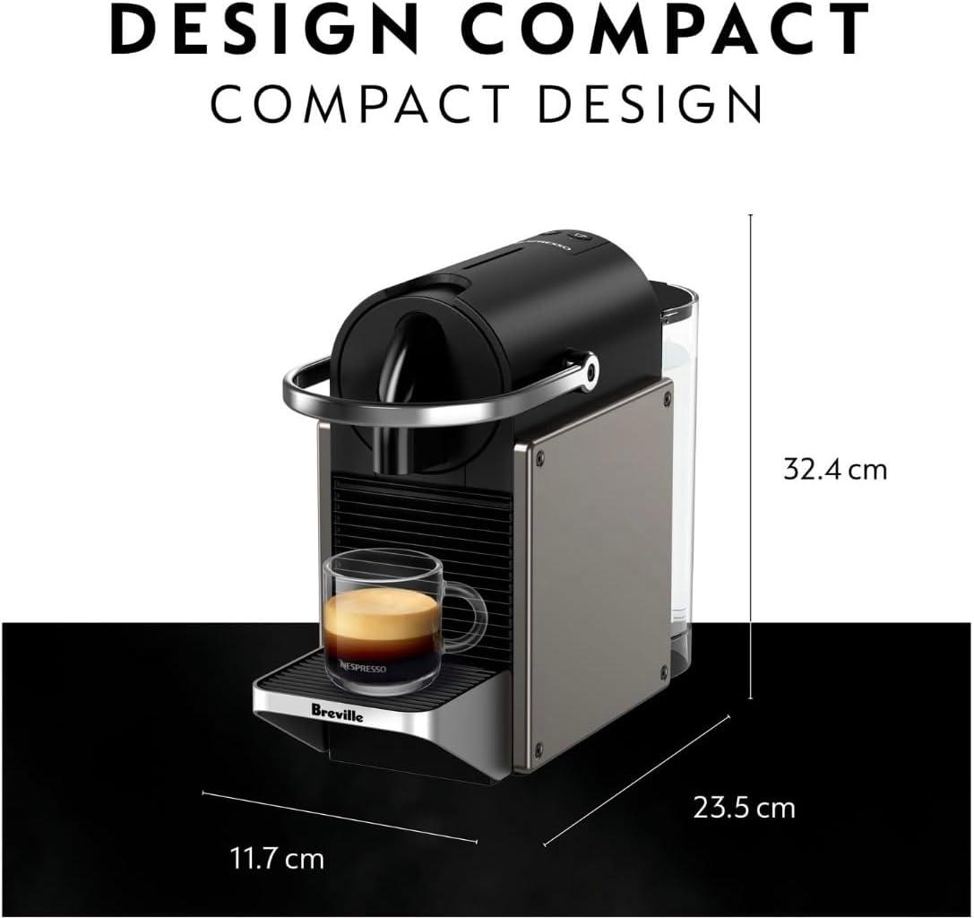 imageNespresso BEC430TTN Pixie Espresso Machine 24 ounces by Breville TitanBlack