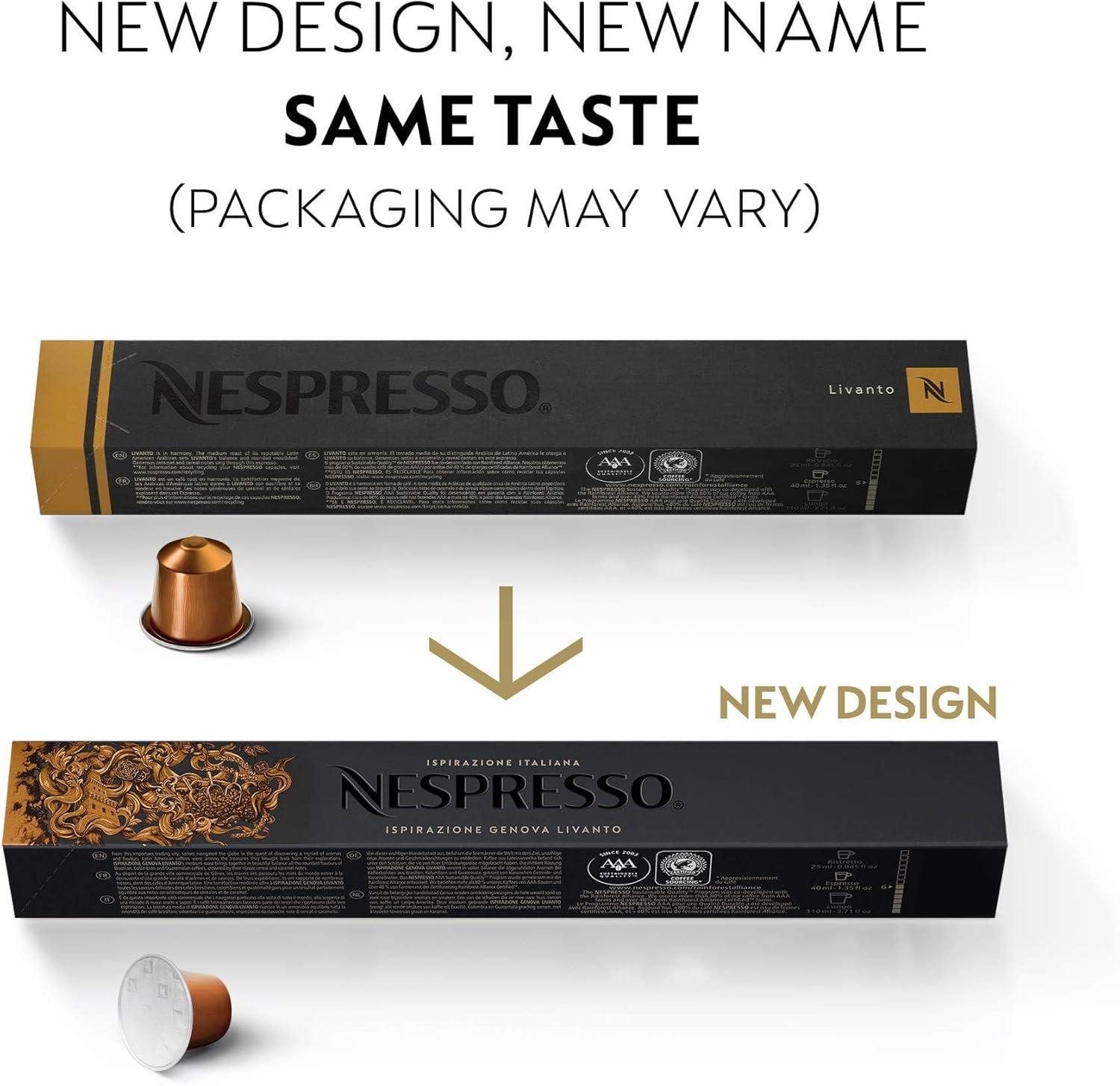 imageNespresso Capsules Original Line Ispirazione Variety Pack Medium ampamp Dark Roast Espresso Coffee 50 Count Coffee PodsLivanto