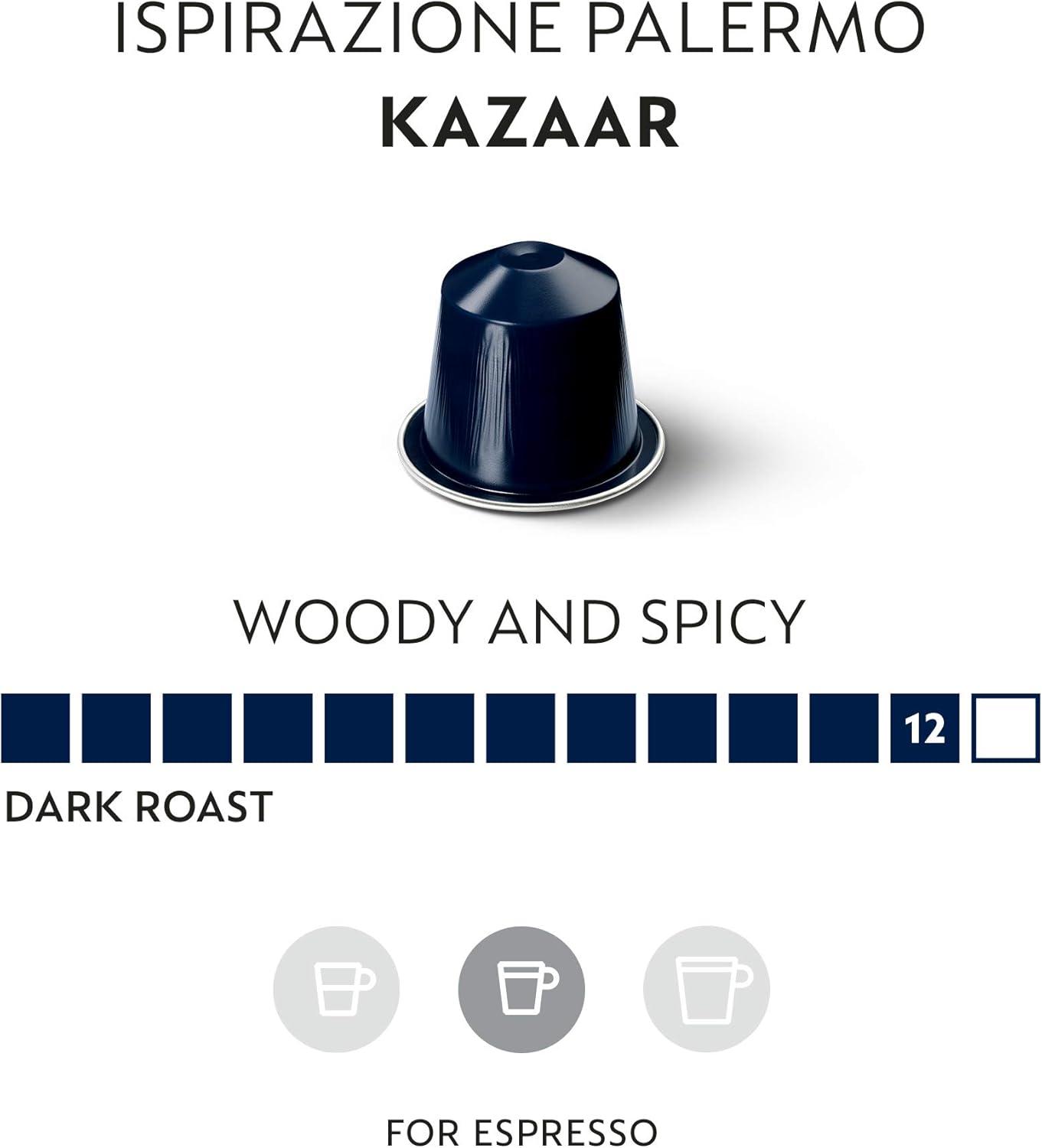 imageNespresso Capsules Original Line Ispirazione Variety Pack Medium ampamp Dark Roast Espresso Coffee 50 Count Coffee PodsPalermo Kazaar