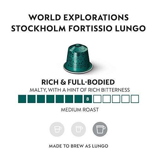 imageNespresso Capsules Original Line Morning Lungo Blends Variety Pack Mild to Medium to Dark Roast Coffee 50Count Coffee PodsStockholm Fortissio Lungo