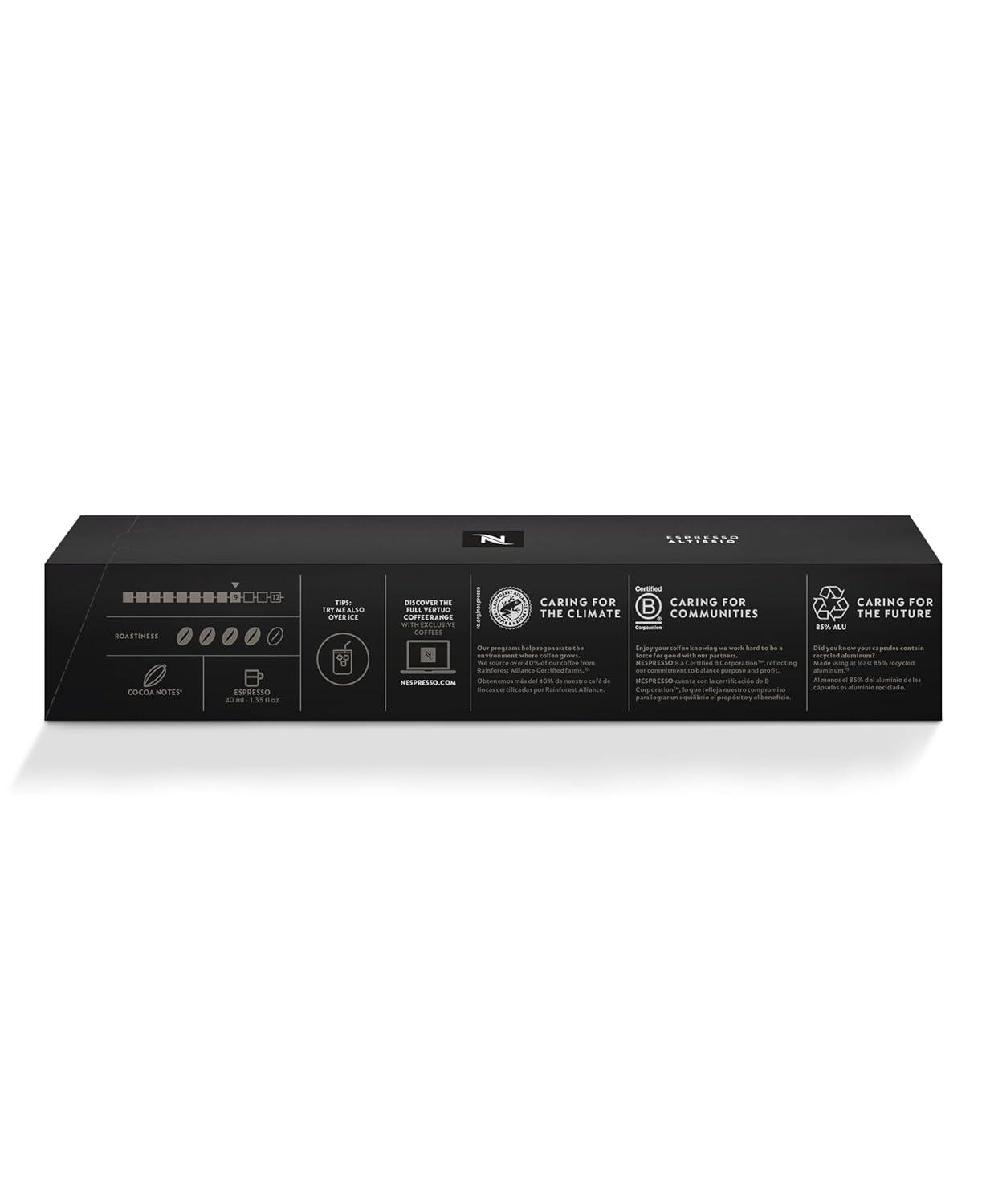 imageNespresso Capsules Vertuo Espresso Bold Variety Pack Medium and Dark Roast Coffee 40Count Espresso Pods Brews 135ozAltissio