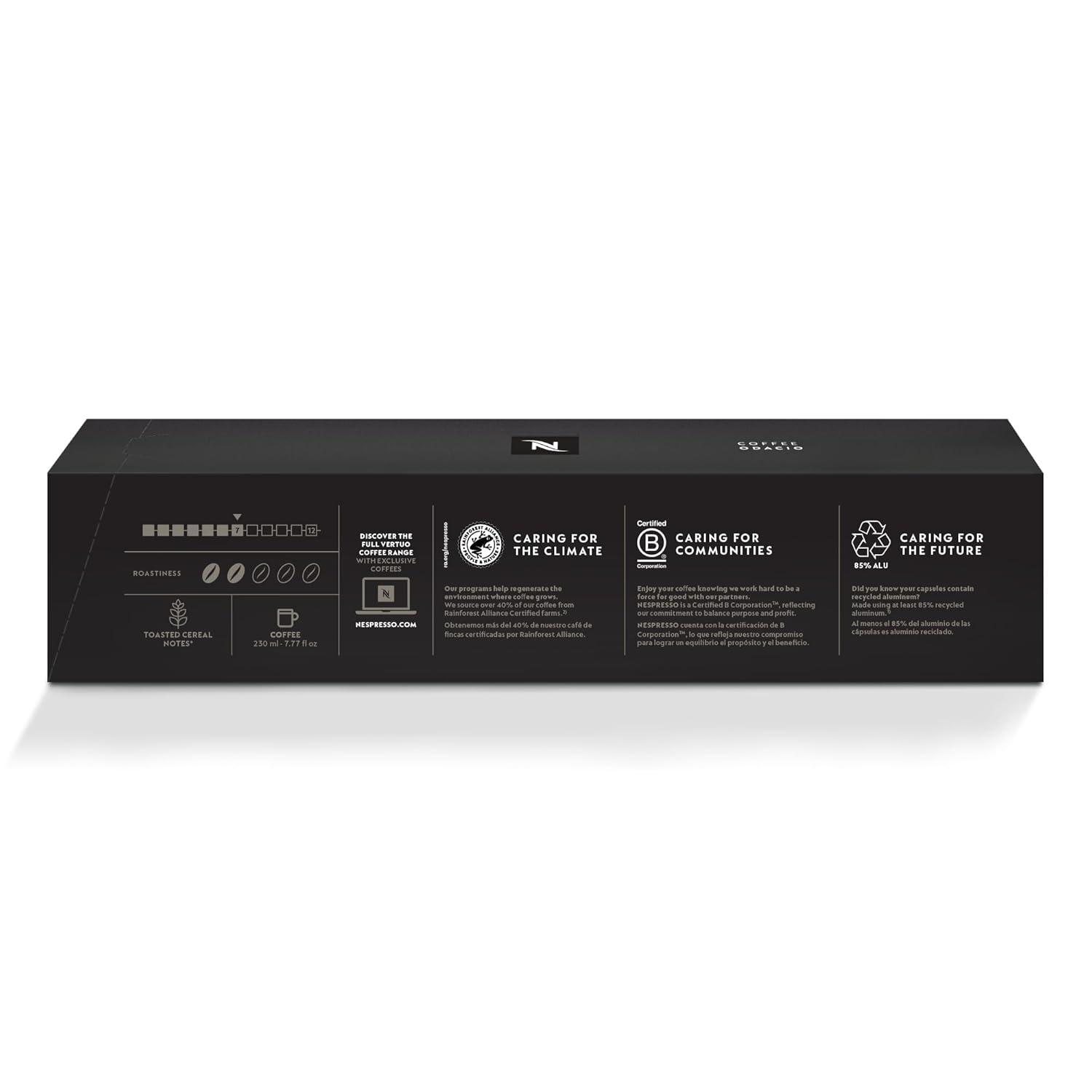 imageNespresso Capsules Vertuo Stormio Dark Roast Coffee 30Count Coffee Pods Brews 78ozOdacio