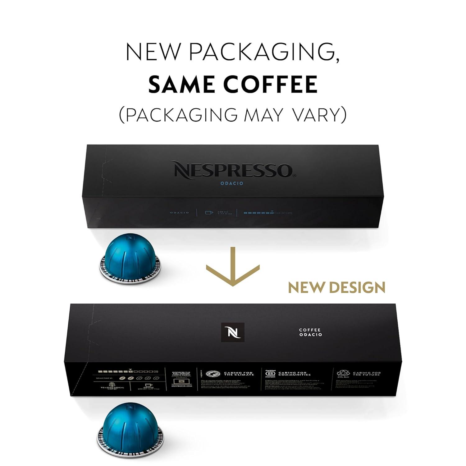 imageNespresso Capsules Vertuo Stormio Dark Roast Coffee 30Count Coffee Pods Brews 78ozOdacio