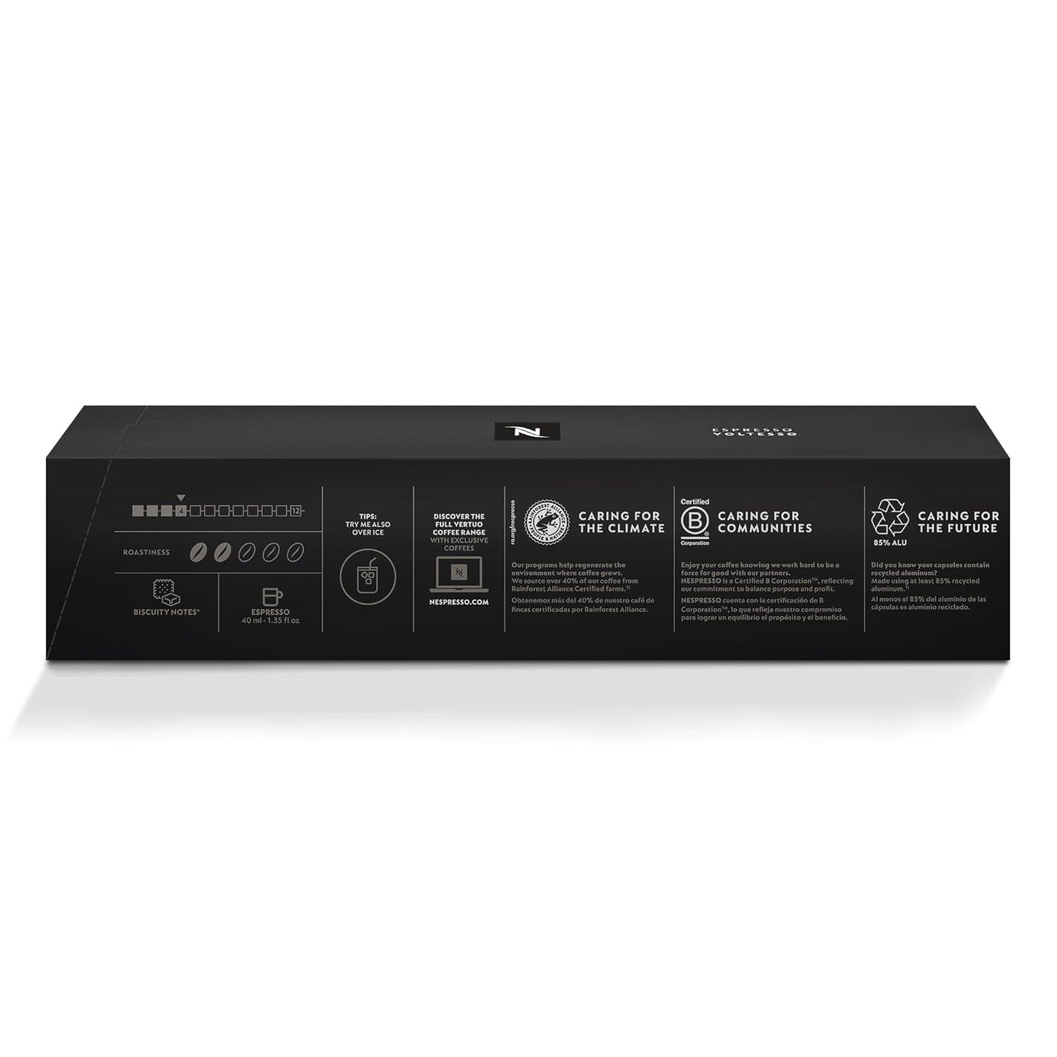 imageNespresso Capsules Vertuo Stormio Dark Roast Coffee 30Count Coffee Pods Brews 78ozVoltesso