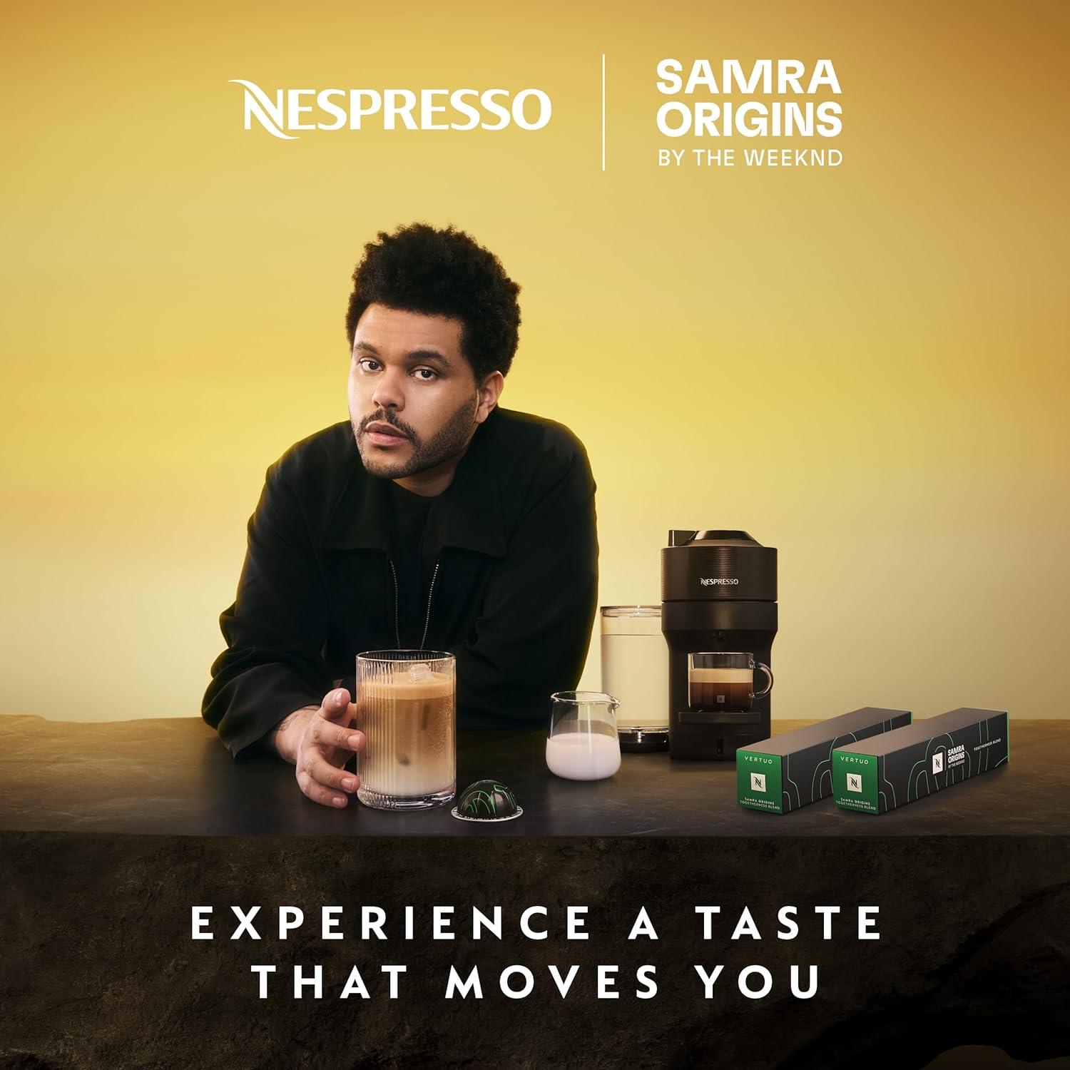 imageNespresso I Samra Origins by The Weeknd Vertuo Togetherness Blend Double Espresso Light Roast 20Count Coffee Pods Brews 27 fl Oz