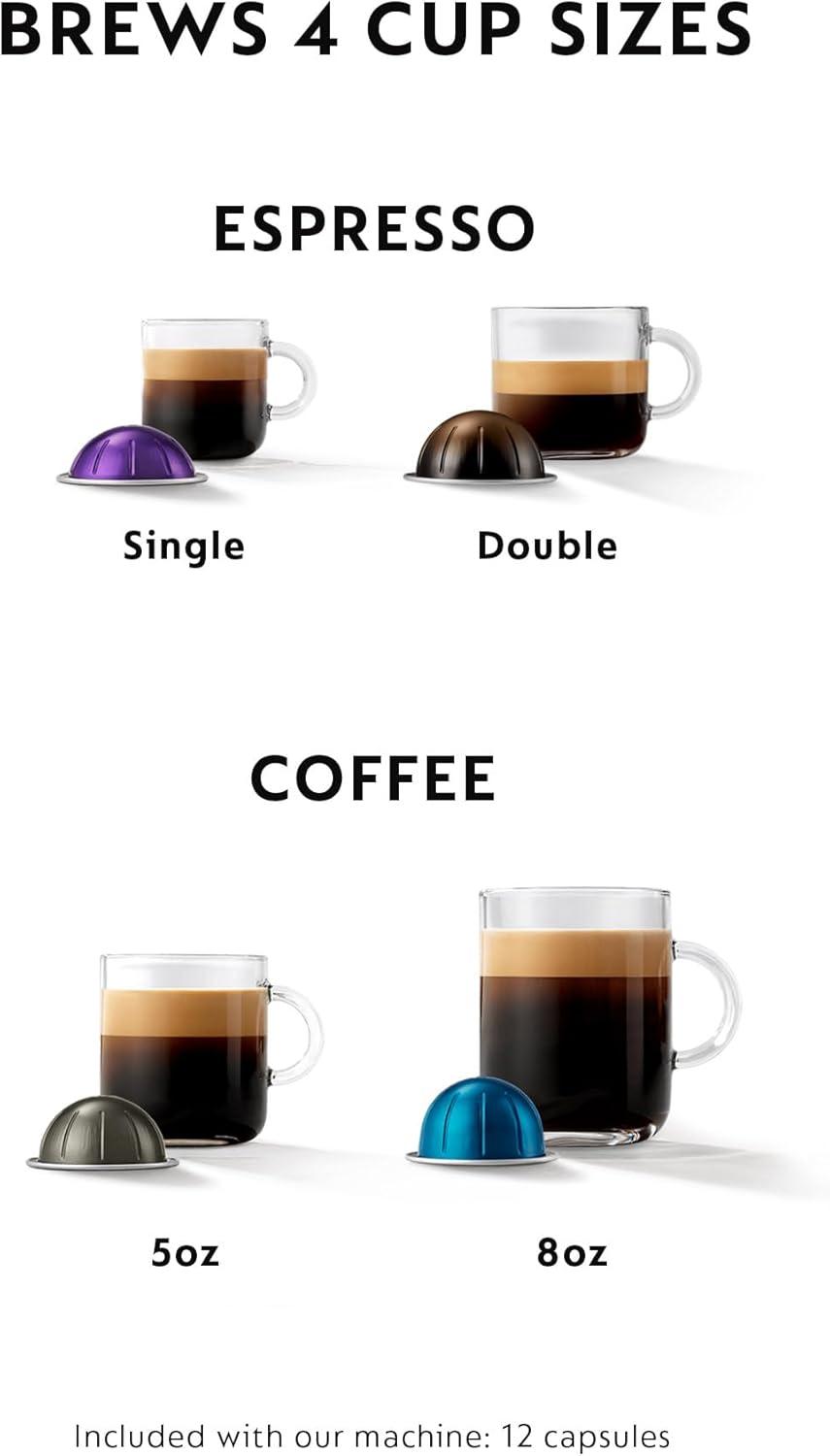 imageNespresso Vertuo Coffee and Espresso Maker by Breville Matte BlackChrome