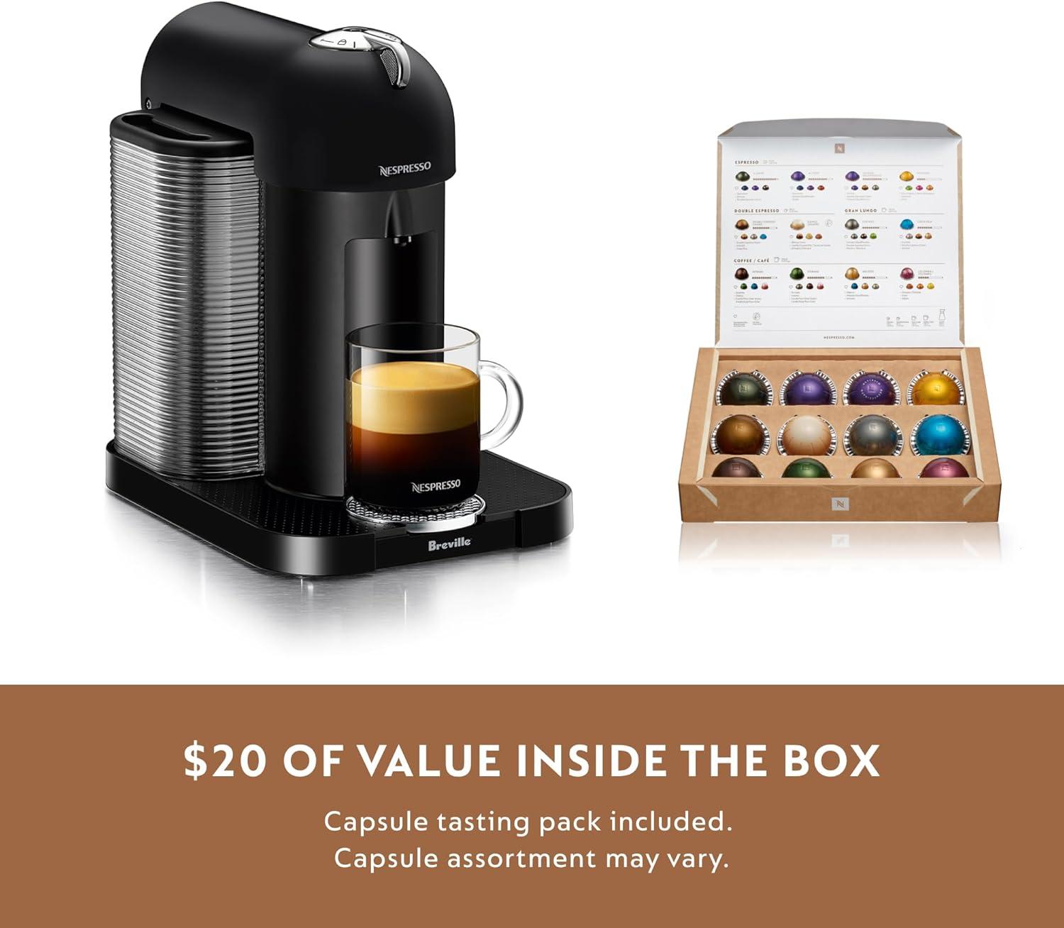 imageNespresso Vertuo Coffee and Espresso Maker by Breville Matte BlackMatte Black