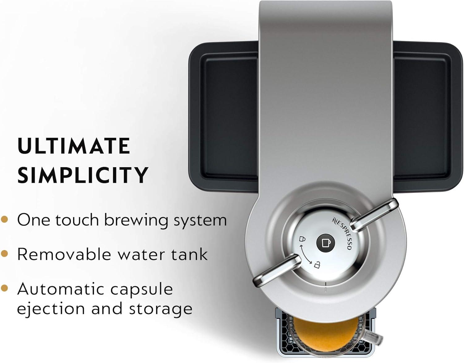 imageNespresso Vertuo Coffee and Espresso Maker by DeLonghi TitanSilver