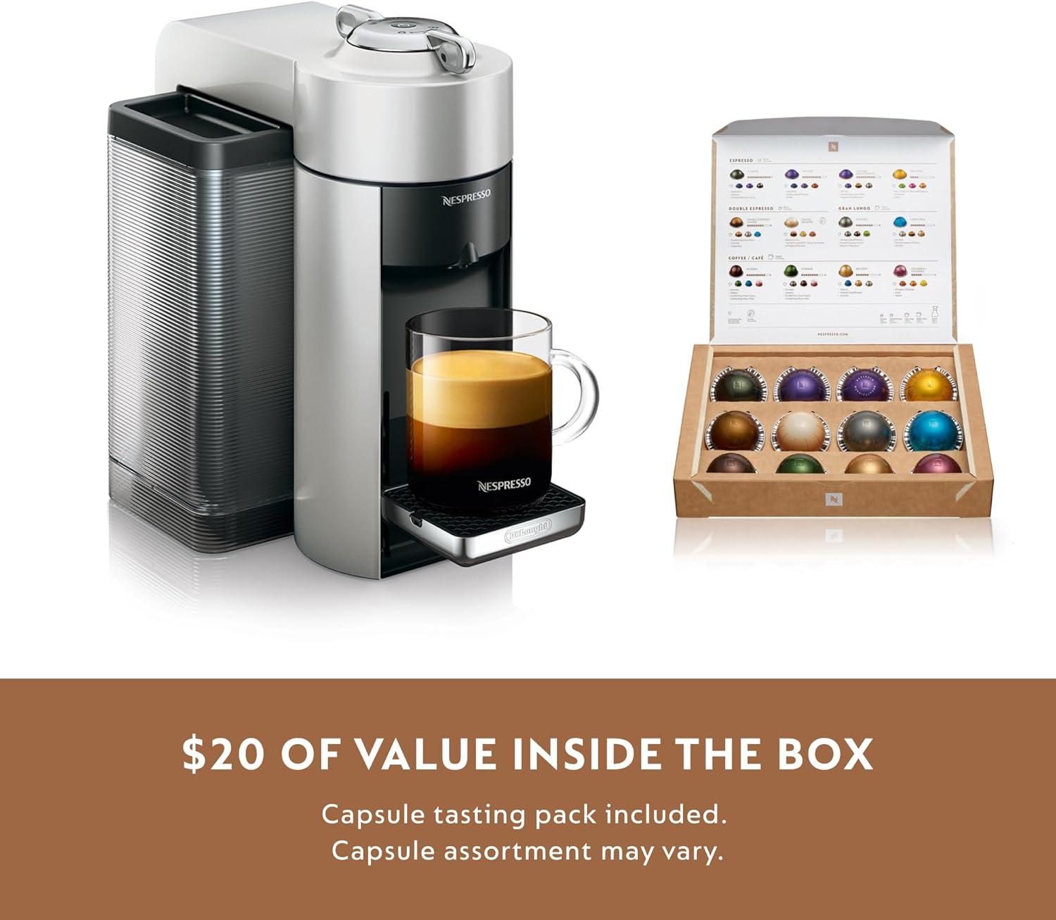 imageNespresso Vertuo Coffee and Espresso Maker by DeLonghi TitanSilver