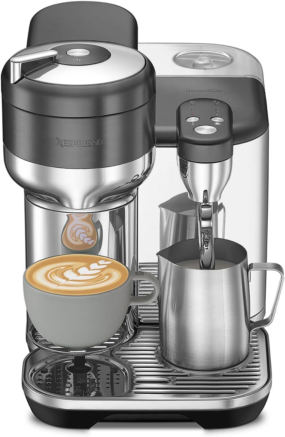 imageNespresso Vertuo Creatista Coffee and Espresso Maker by Breville Brushed Stainless SteelBlack Stainless Steel