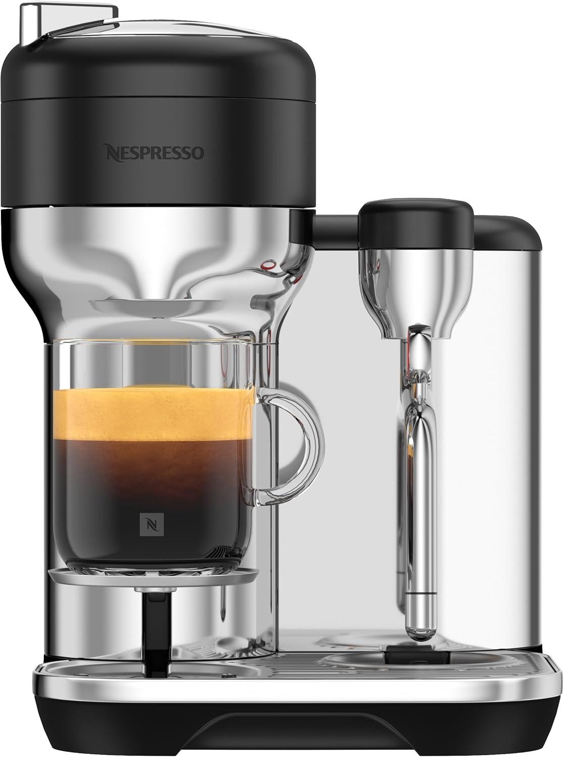 imageNespresso Vertuo Creatista Coffee and Espresso Maker by Breville Brushed Stainless SteelBlack Truffle
