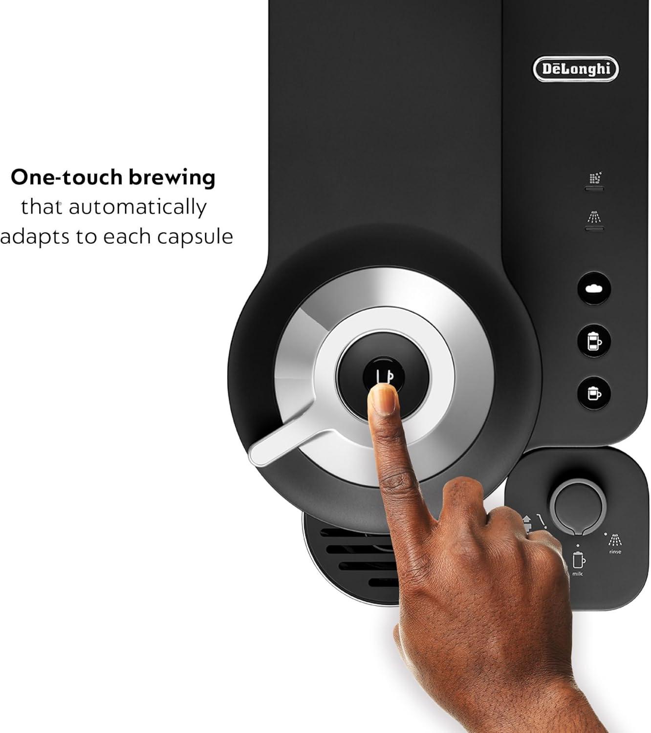 imageNespresso Vertuo Lattissima Coffee ampamp Espresso Maker by DeLonghi Matte White and GlossyBlack