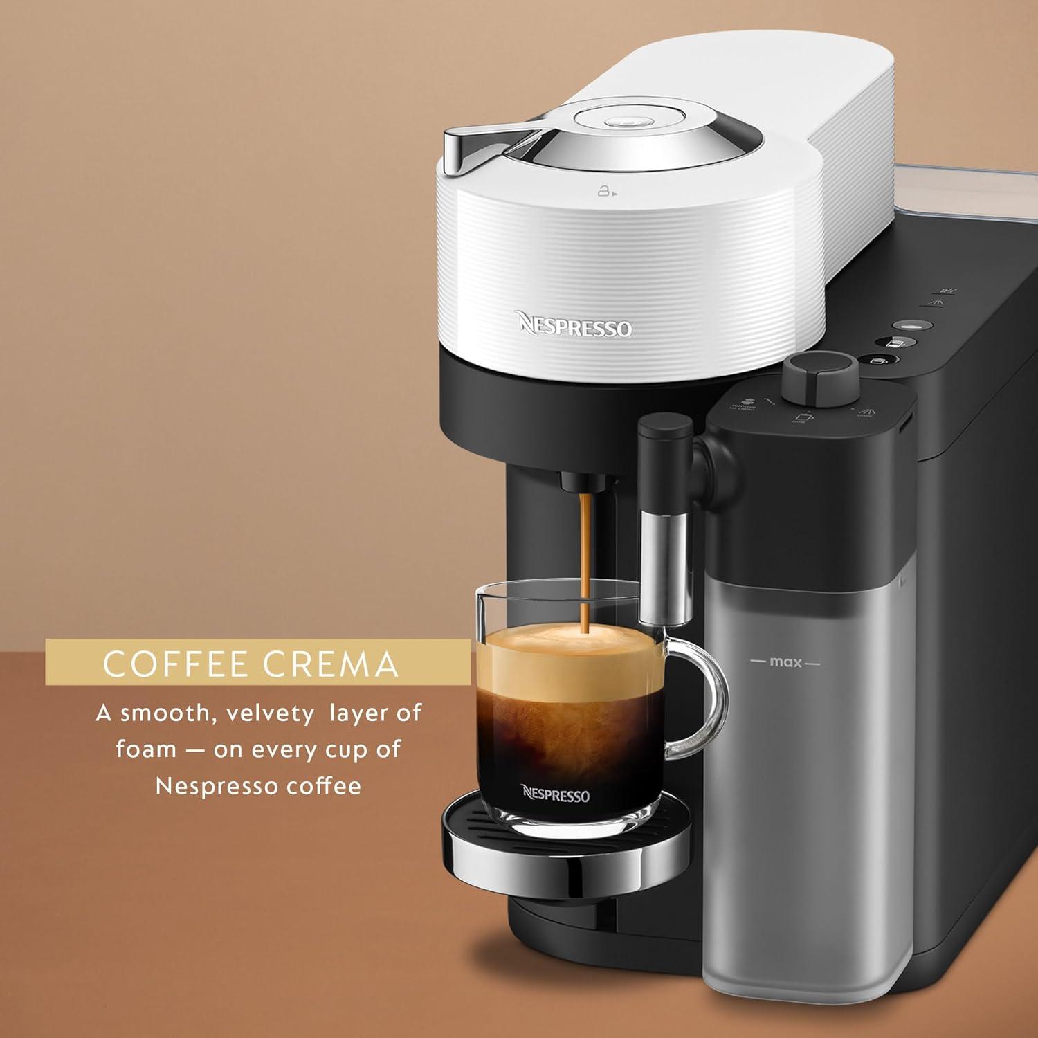 imageNespresso Vertuo Lattissima Coffee ampamp Espresso Maker by DeLonghi Matte White and GlossyWhite
