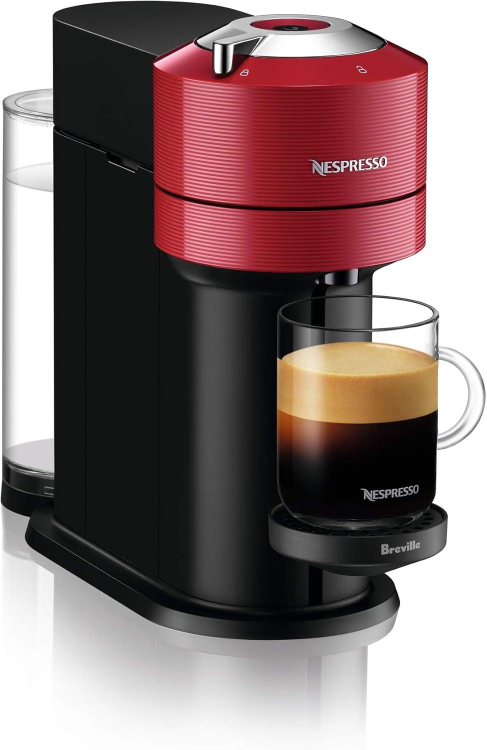 imageNespresso Vertuo Next Coffee and Espresso Machine by Breville with Milk Frother 11 liters CherryRed