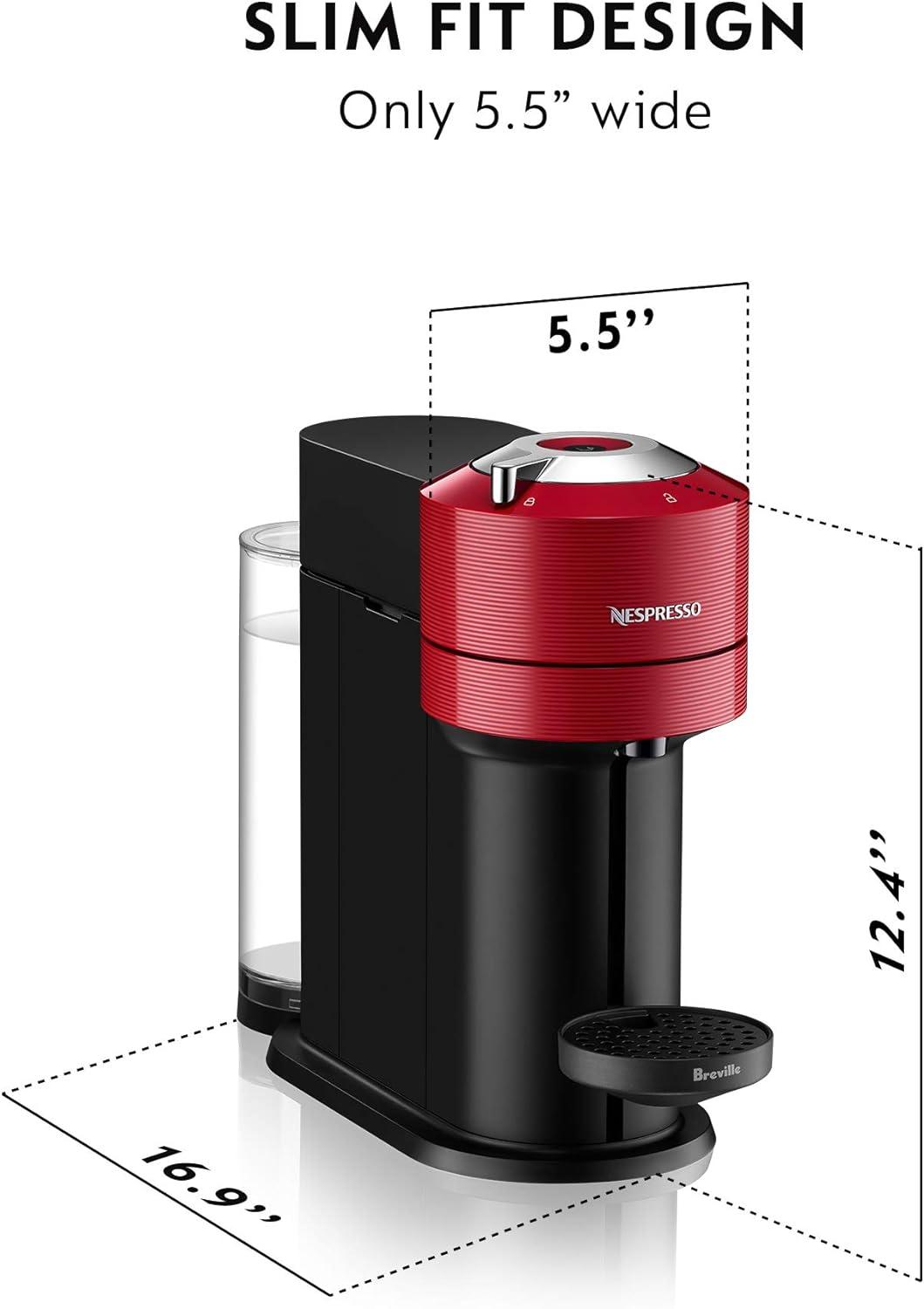 imageNespresso Vertuo Next Coffee and Espresso Machine by Breville with Milk Frother 11 liters CherryRed
