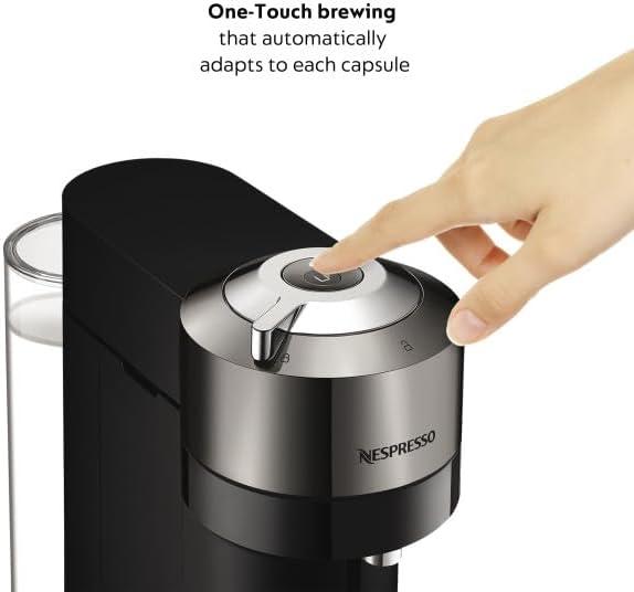 imageNespresso Vertuo Next Premium Coffee and Espresso Maker by Breville with Aeroccino Milk FrotherChrome