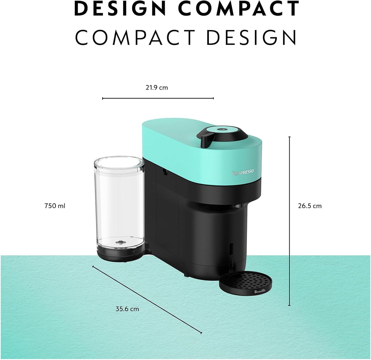imageNespresso Vertuo Pop Coffee and Espresso Maker by Breville Samra Origins by The Weeknd Metad GreenAqua Mint