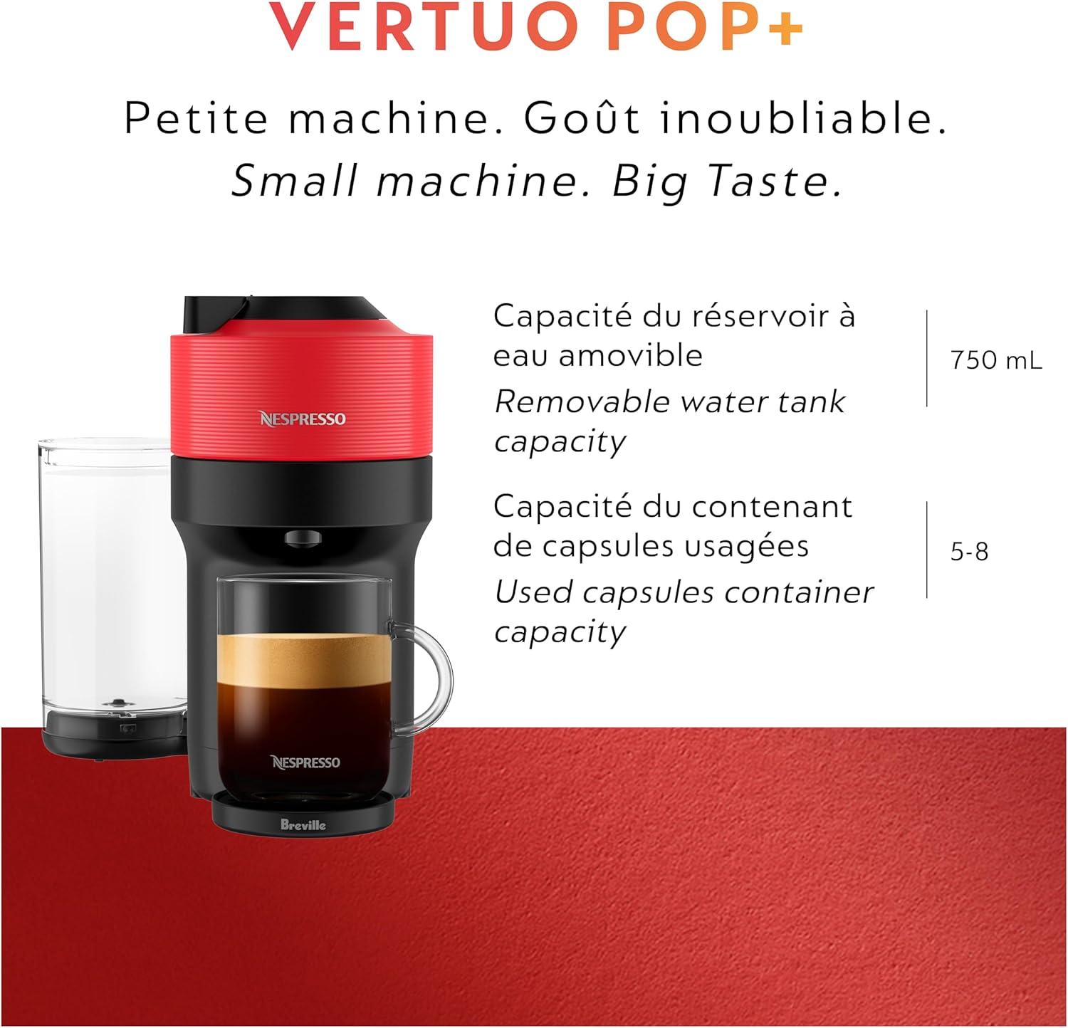imageNespresso Vertuo Pop Coffee and Espresso Maker by Breville Samra Origins by The Weeknd Metad GreenSpicy Red