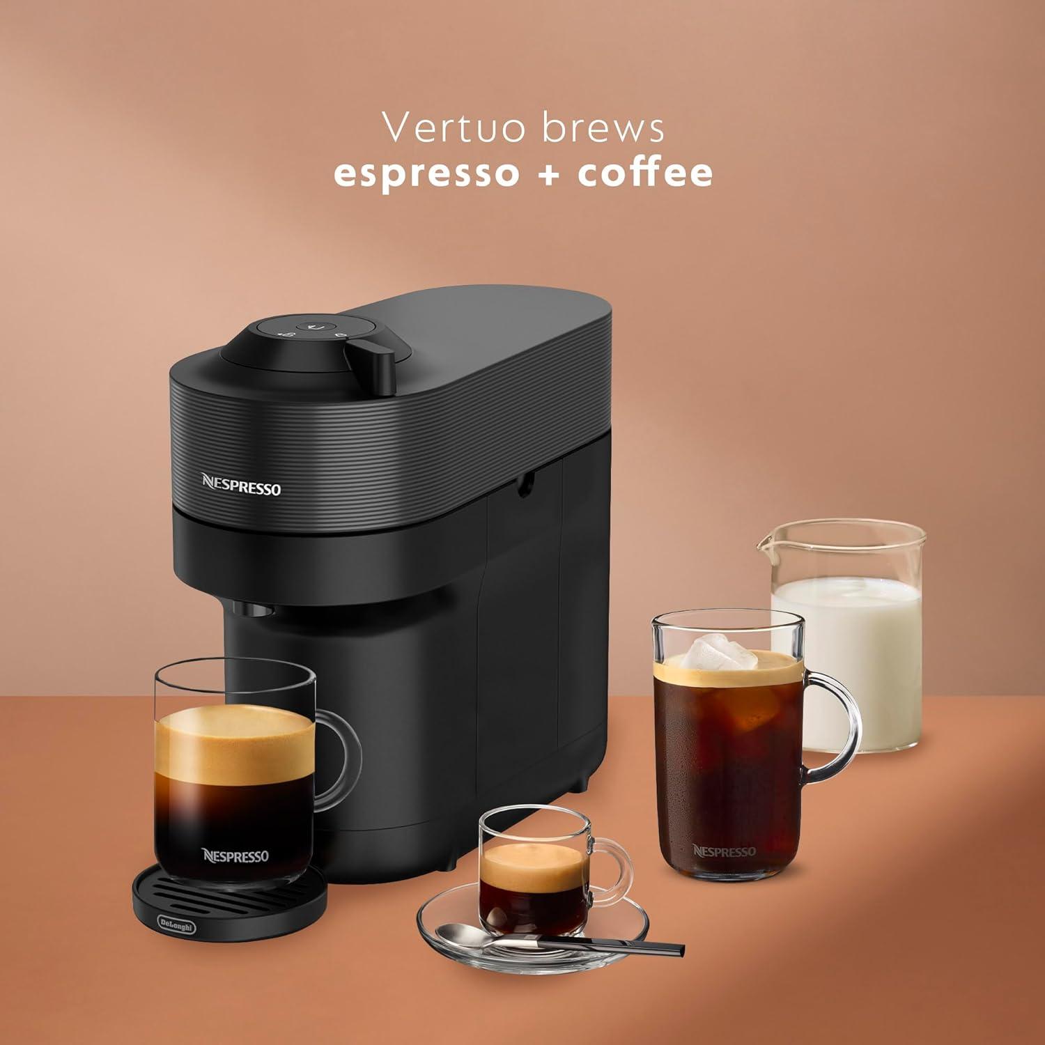 imageNespresso Vertuo Pop Coffee and Espresso Maker by DeLonghi Samra Origins by The Weeknd Vertuo Buna YellowLiquorice Black
