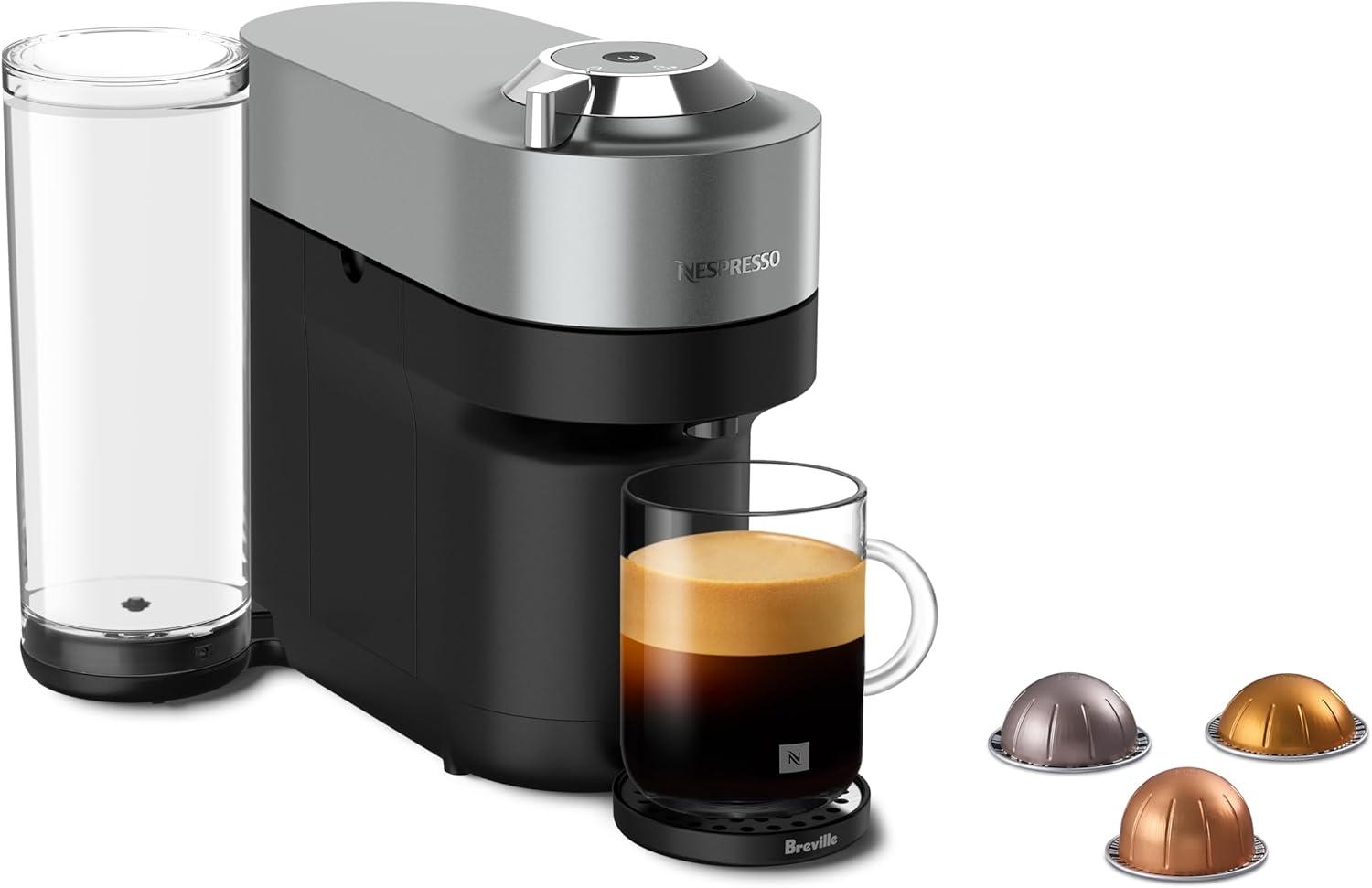 imageNespresso Vertuo Pop Deluxe Coffee and Espresso Maker by Breville with Milk Frother 1500 watts TitanTitan