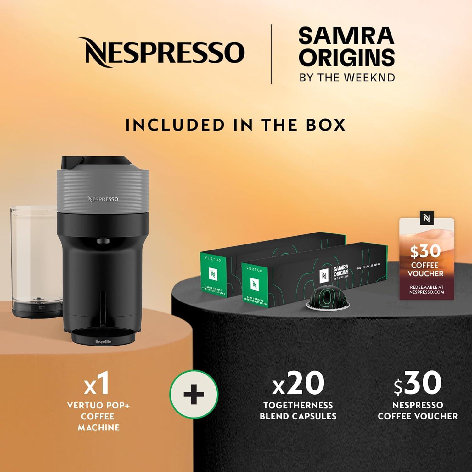imageNespresso Vertuo Pop by Breville Dark Grey  Vertuo Line Samra Origins Togetherness Blend CoffeeDark Grey