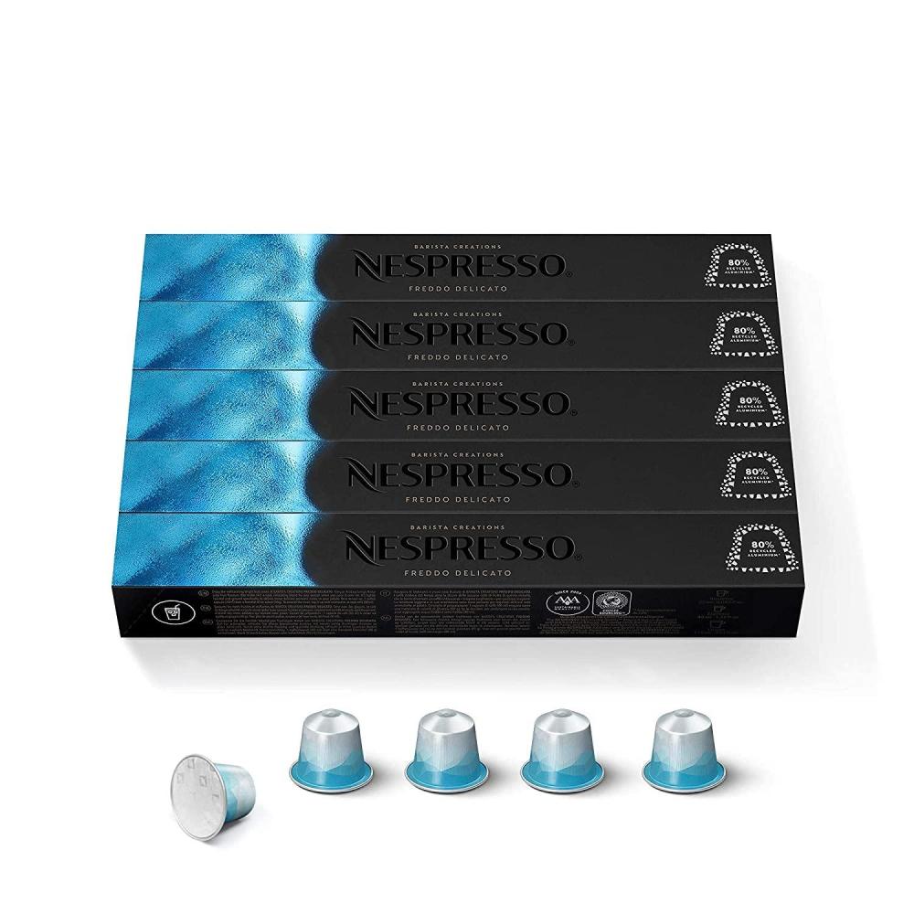 imageNespresso Capsules Original Line Freddo Delicato 50Count Espresso Coffee PodsFreddo Delicato