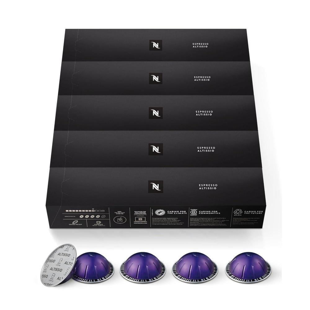 imageNespresso Capsules Vertuo Espresso Bold Variety Pack Medium and Dark Roast Coffee 40Count Espresso Pods Brews 135ozAltissio