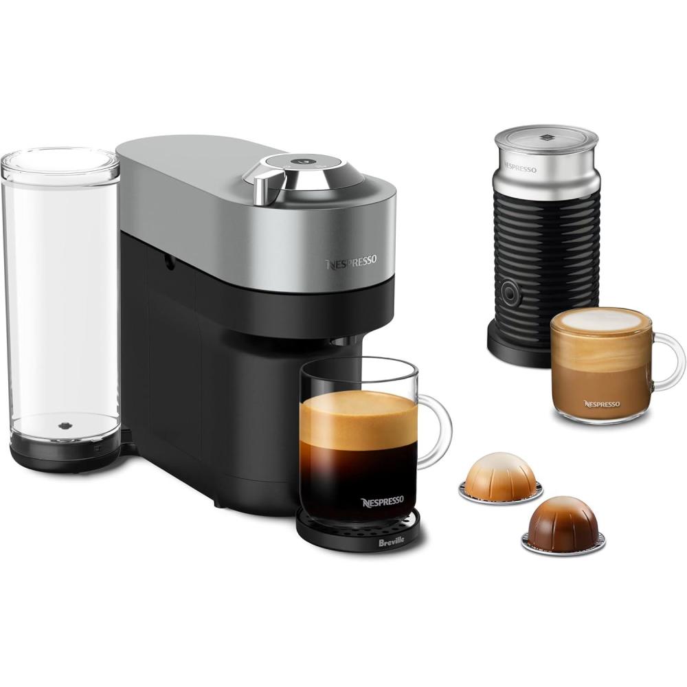 imageNespresso Vertuo Pop Deluxe Coffee and Espresso Maker by Breville with Milk Frother 1500 watts TitanTitan