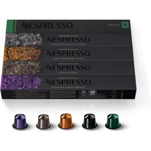 imageNespresso Capsules Original Line Ispirazione Variety Pack Medium ampamp Dark Roast Espresso Coffee 50 Count Coffee PodsIspirazione Variety Pack