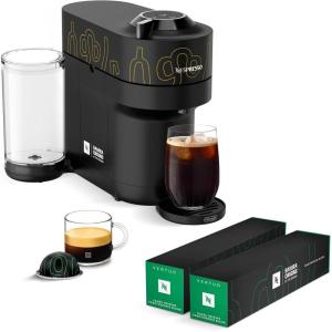 imageNespresso Vertuo Pop Coffee and Espresso Maker by DeLonghi Samra Origins by The Weeknd with Togetherness Blend Double Espresso Light Roast 20Count Coffee Pods