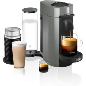 imageNespresso VertuoPlus Coffee and Espresso Machine by DeLonghi with Milk Frother Ink BlackGray