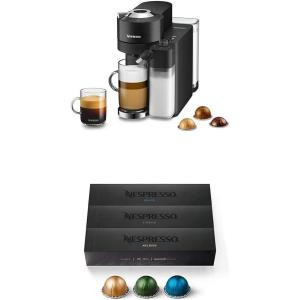 imageNespresso Vertuo Lattissima by DeLonghi Black and Capsules VertuoLine Medium and Dark Roast Coffee Variety Pack Stormio Odacio Melozio 30 CountBlack