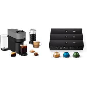 imageNespresso Vertuo Pop Deluxe Coffee and Espresso Maker by Breville with Milk Frother Dark Grey Capsules Vertuo Line