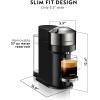 imageNespresso Vertuo Next Deluxe Coffee and Espresso Maker by Breville Dark Chrome  Starbucks Capsules Vertuo Line
