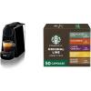 imageNespresso Essenza Mini Coffee and Espresso Machine by DeLonghi 1150 watts and Starbucks by Nespresso Variety Pack Coffee 50count