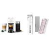 imageNespresso Vertuo Next Coffee and Espresso Maker by DeLonghi with Aeroccino Milk Frother White Descaling Kit