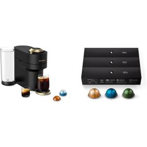 imageNespresso LimitedEdition Vertuo Pop Coffee and Espresso Maker by Breville Matte Black Gold Capsules Vertuo Line