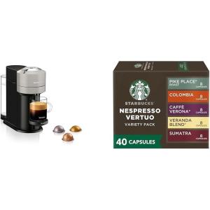 imageNespresso Vertuo Next Coffee and Espresso Maker by Breville Light Grey  Starbucks Capsules Vertuo Line