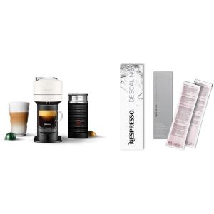 imageNespresso Vertuo Next Coffee and Espresso Maker by DeLonghi with Aeroccino Milk Frother White Descaling Kit