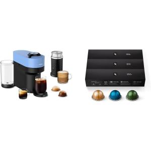 imageNespresso Vertuo Pop Coffee and Espresso Machine by DeLonghi with Aeroccino Milk Frother Pacific Blue Capsules Vertuo Line