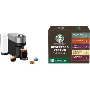 imageNespresso Vertuo Pop Deluxe Coffee and Espresso Maker by Breville Titan  Starbucks Capsules Vertuo Line