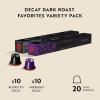 imageNespresso Capsules Original Dark Roast Decaffeinated Variety Pack Espresso Coffee 20Count Pack of 1 Espresso Coffee Pods Brews 135oz