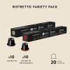 imageNespresso Capsules Original Ristretto Variety Pack Dark Roast Espresso Coffee 20  Count Pack of 1 Coffee Pods