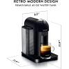imageNespresso Vertuo Coffee and Espresso Maker by Breville Matte Black with Aeroccino Milk Frother Descaling Kit