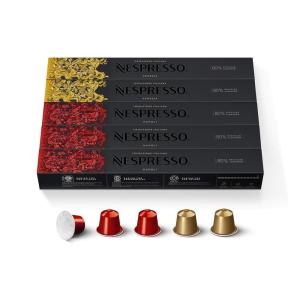 imageNespresso Capsules Original Intense Variety Pack Napoli and Kazaar Espresso Coffee 20 Count Espresso Coffee Pods Pack of 1 Brews 085 oz and 135ozNapoli  Venezia Variety Pack